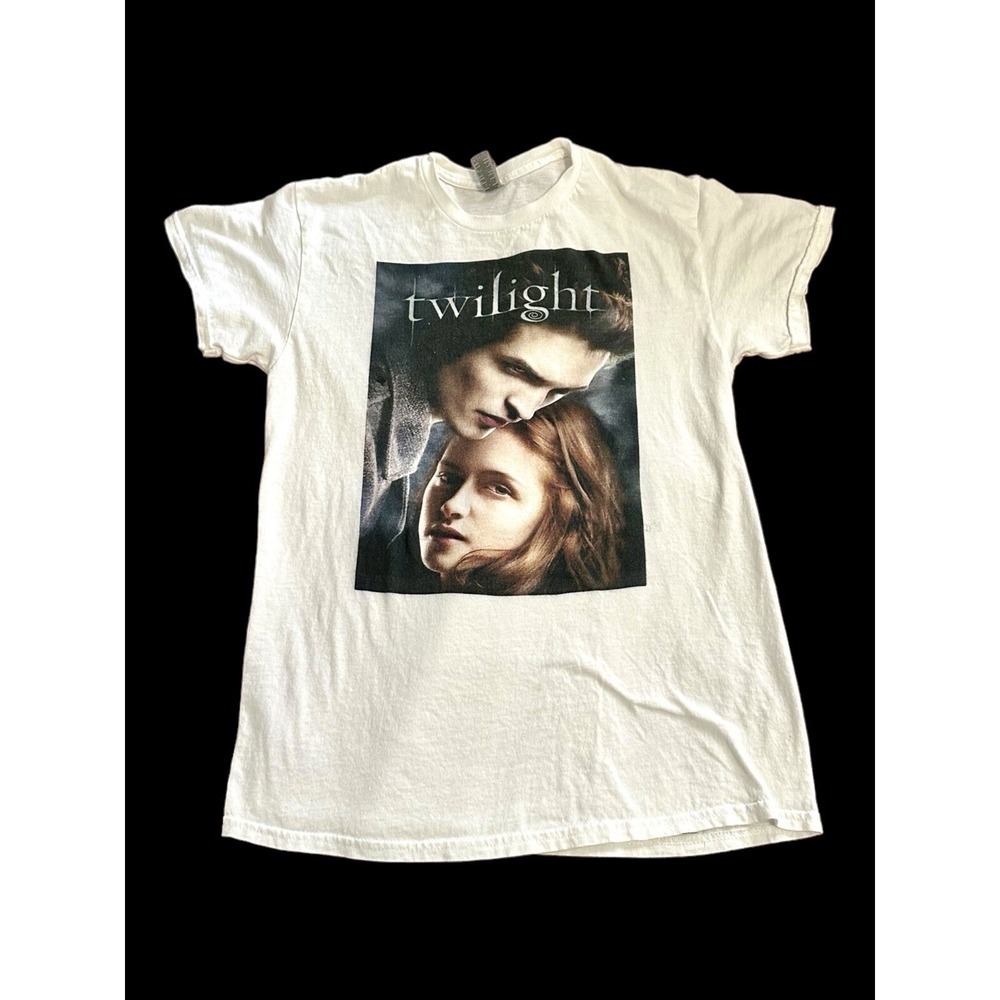 2000's Twilight Movie Graphic‎ T-shirt Gildan Tag Unisex Medium White RARE Y2K